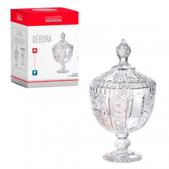 PTCH-007 POTICHE DECORATIVO DE VIDRO DEBORA 28 CM