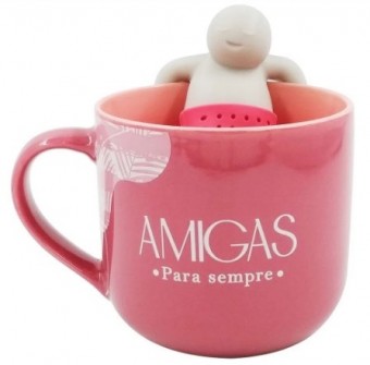 10024967 caneca infusor 350ml amigas ceramica