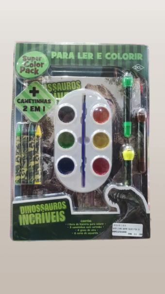 I2479 LIVRO SUPER COLOR PACK DINOSSAUROS INCRIVEIS