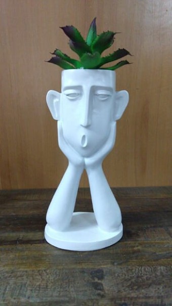 VASO ROSTO BRANCO/PRETO 1