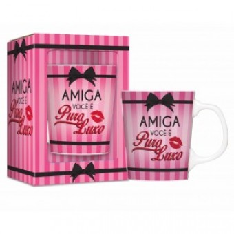 1335 CANECA PORCELANA PREMIUM - AMIGA PURO LUXO