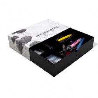 PB01.2644.BRI CAIXA DE ACO P/MAQUIAGENS MARMORE BRANCA