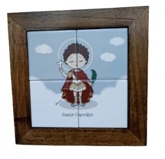 3094AP-039 QUADRO AZ. P- SANTO EXPEDITO 20CMX20CM
