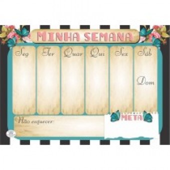 C84 PLANNER COM 52 FOLHAS - FLORAL 20,5X30,5