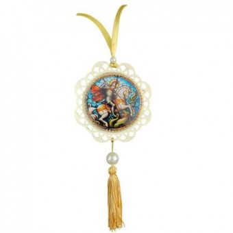 L-ASD09 MANDALA SAO JORGE DOURADA C/ STRASS