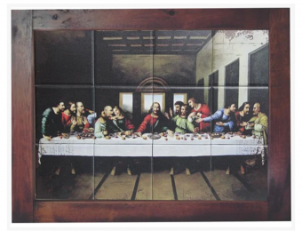 3093AM-005 QUADRO AZULEJO SANTA CEIA 30x20cm