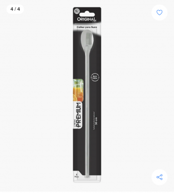 sl0503 colher para suco aco inox 30cm