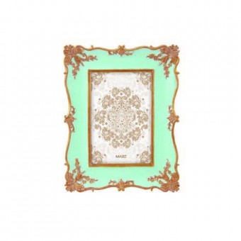 6357-PORTA RETRATO AZUL EM POLIRESINA - 10X15