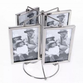 MCN5601 PORTA RETRATO MULTIPLO (8FTS) METAL GIRATORIO