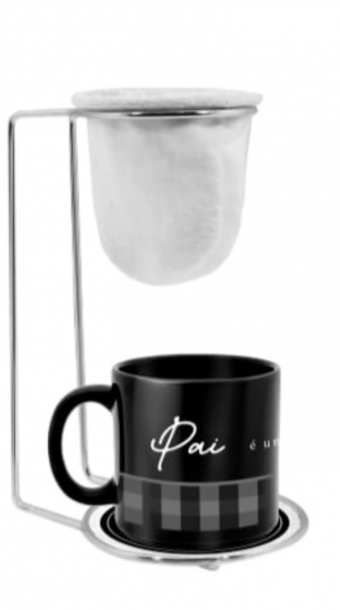 3053720P KIT CAFE PORCELANA 100ML PRETA PAI VALE POR MIL