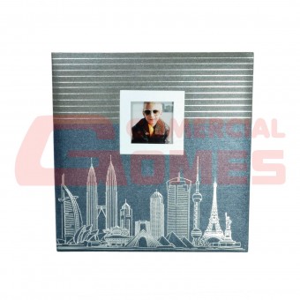 Pb-441 album com memo e visor cinza para 200 fts 10x15 cm