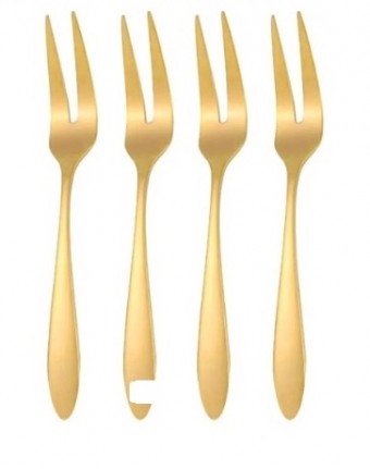 4967 jg garfo petiscos 4pc dourado inox