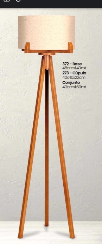 372 ABAJUR DE PISO TRIPE SOF IMBUIA CUP TEC BEGE
