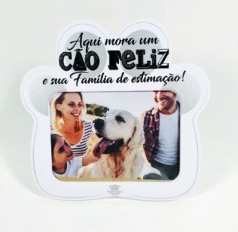 P17174 PORTA-RETRATO PATA MÃE AQUI MORA UM CÃO FELIZ...19,5X20