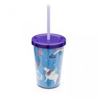 LY0893 MINICOPO COM CANUDO E BRILHO UNICORNIO