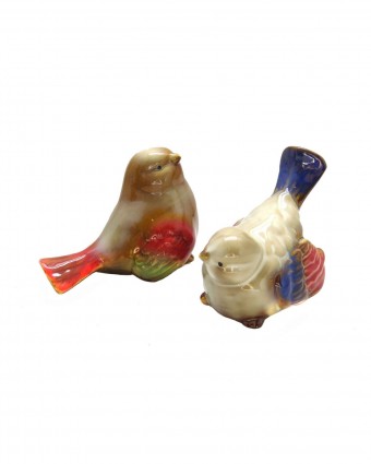 Jy0736 passarinho porcelana