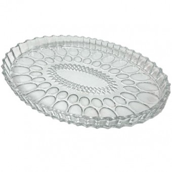 BM1208 TRAVESSA DE VIDRO OVAL KAVEH 31X21 CM