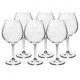 56140 Jogo de 6 tacas para bordeaux Gastro em cristal ecologico 650ml A22cm transparente