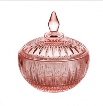 27998 POTICHE 14X15CM CRISTAL QUEEN ROSA