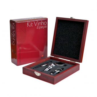 1886 kit vinho 4pc metal