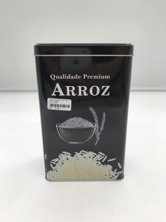 2646 POTE RETANGULO 18,5CM ARROZ METAL