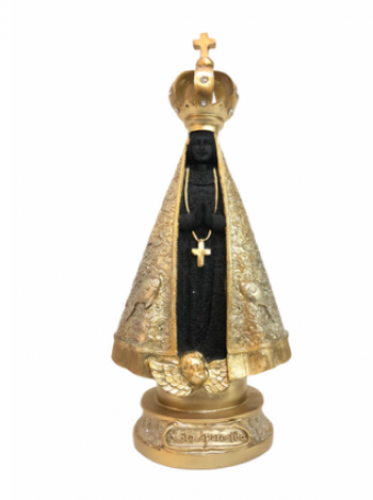 Rb22792-1 n sra aparecida da negra c/ dourado 17cm cx 36