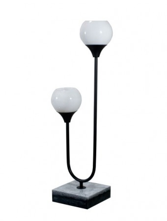 A1233 ABAJUR RES/FERRO PT/BC