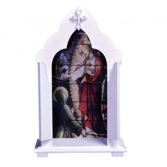 P10089 CAPELA VITRAL JESUS/MARIA 27X17