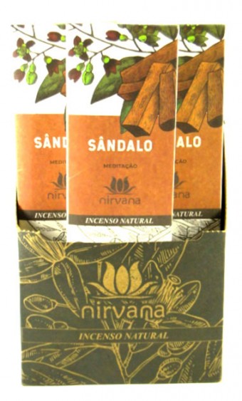 10-810 incenso natural sândalo  9 varetas  linha especi