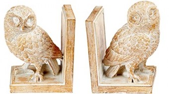 XPR5226 APARADOR DE LIVRO CORUJAS MARROM 12X9,5X15CM