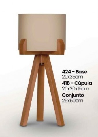 424 PN ABAJUR TRIPE SOF P PINHAO CUP TEC BEGE