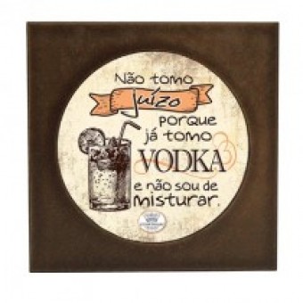 P13458 porta-copo resinado não tomo juízo vodka 10,5x10,5