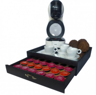 17683 CAIXA PARA MAQUINA E CAPSULAS DOLCE GUSTO G PRETO LUXO