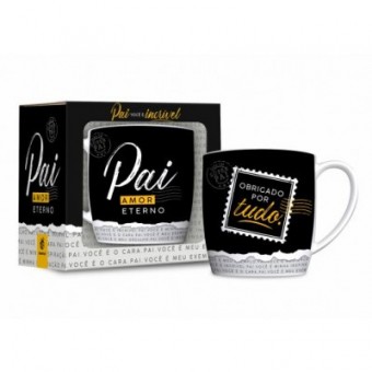 11962 CANECA PORCELANA URBAN 360ML - PAI AMOR ETERNO