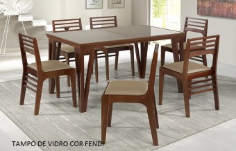 3180 - MESA CABURÉ 76cm (alt) x 90cm (larg) x 160cm (comp)
