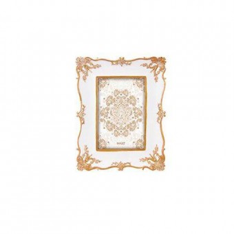 6359-PORTA RETRATO BRANCO EM POLIRESINA - 10X15