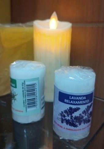 1155 Vela Cilindrica 37,5  x 6 cm alt - LAVANDA