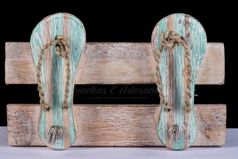 53004 CABIDEIRO PAR DE CHINELOS 15CM VERDE