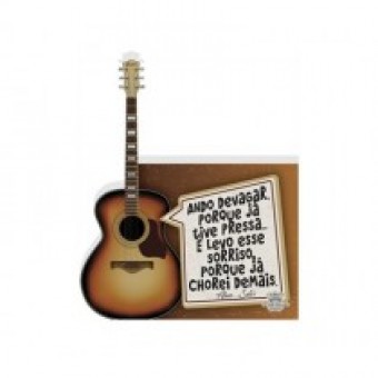 P17155 ENFEITE DE MESA VIOLÃO ANDO DEVAGAR...15X12