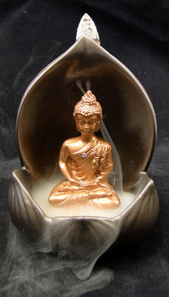 42-194 Incensário Flor de Lótus com Buda Meditando