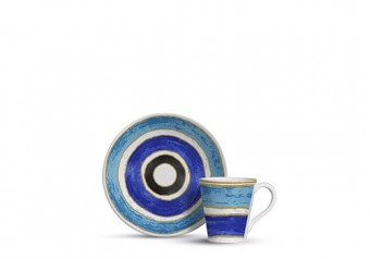 6.9796 xicara de chá com pires olho grego azul