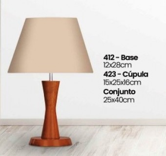 412 IMB ABAJUR TRADICIONAL IMBUIA CUP TEC BEGE