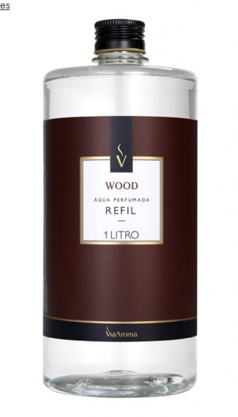 REFIL VIA AROMA 1LT AGUA PERF. CLASSICA WOOD