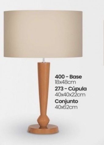 400 TB ABAJUR LUZ TABACO CUP TEC BEGE