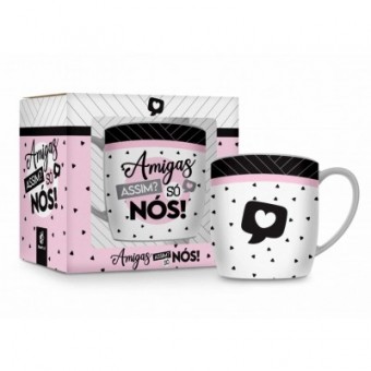 12041 CANECA PORCELANA URBAN 360ML - AMIGAS ASSIM SO NOS