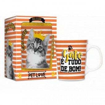 1677 CANECA PORCELANA PREMIUM - PETS GATO