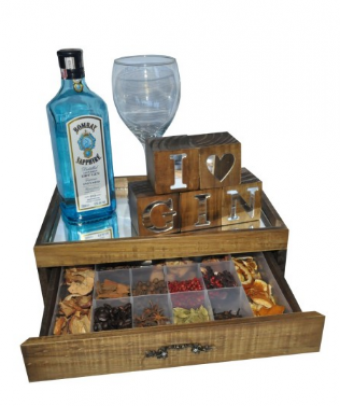 17555 CAIXA PARA ESPECIARIAS GIN PINUS LUXO