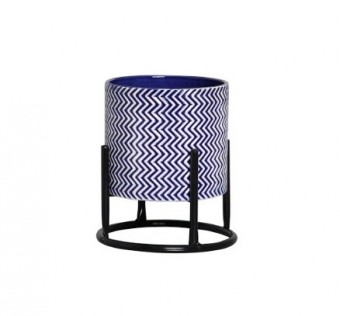 6236 CACHEPOT PLISSAM PEQ AZUL