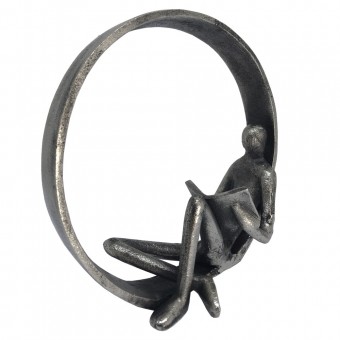 001262 Estatueta Decorativa Cor Prata 19cm Sku 1262