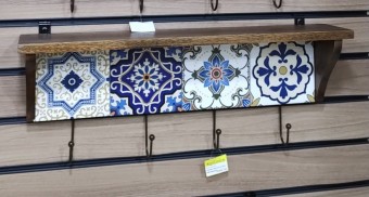 3014N-001 PRATELEIRA DE AZULEJO TABACO - PORTUGUES - 70X25X14CM